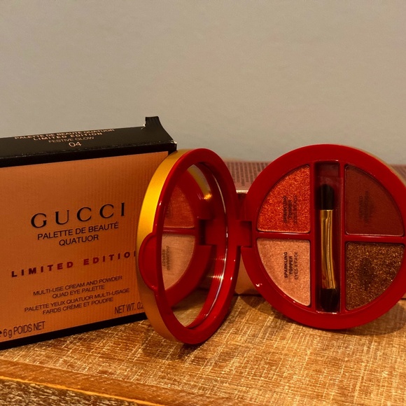Gucci Other - Gucci Limited Edition Eyeshadow Palette in Gold and Red Hues
